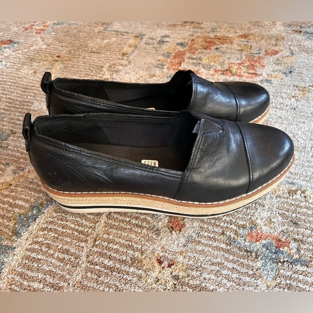 Timberland Black Leather Women's Shoes